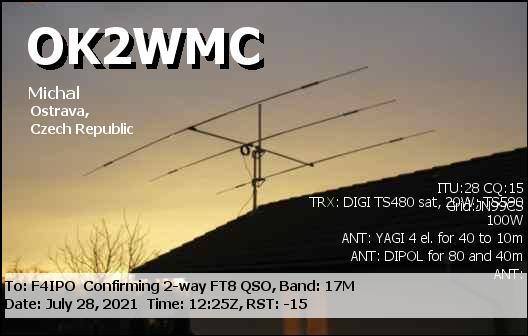 QSL de OK2WMC