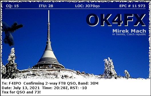 QSL de OK4FX