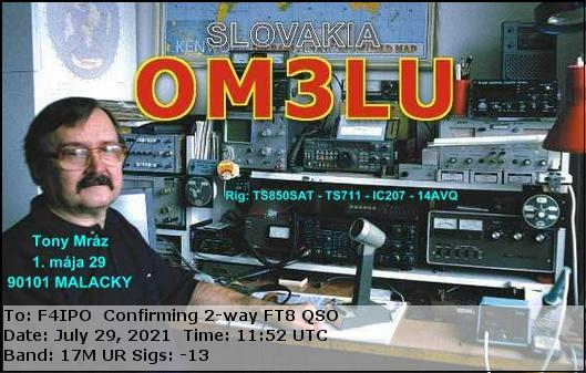 QSL de OM3LU