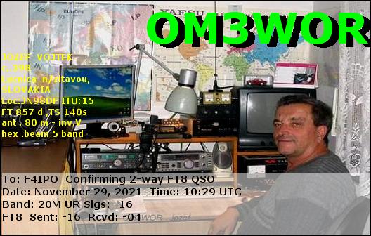 QSL de OM3WOR