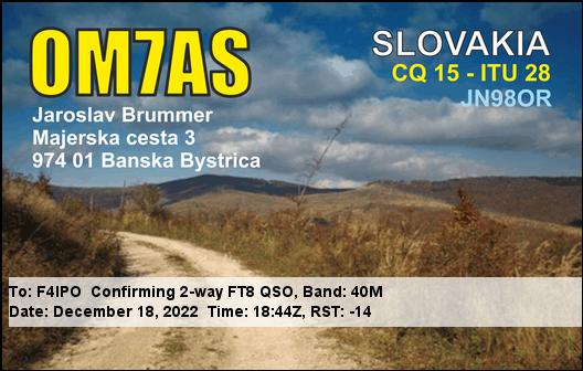 QSL de OM7AS