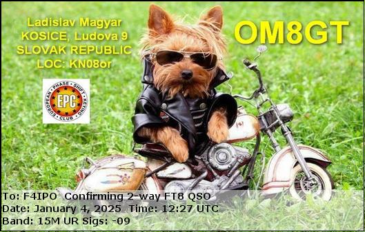 QSL de OM8GT