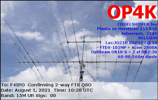 QSL de OP4K