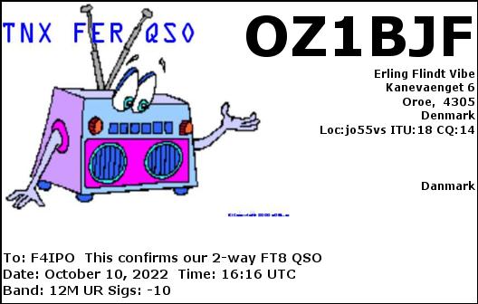 QSL de OZ1BJF