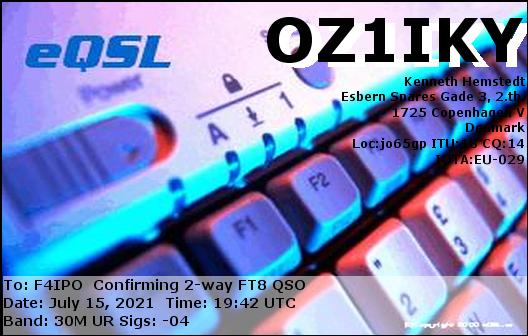 QSL de OZ1IKY