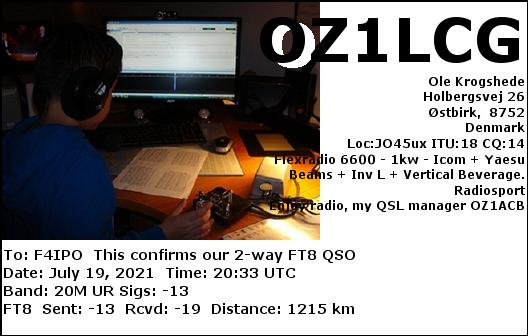 QSL de OZ1LCG