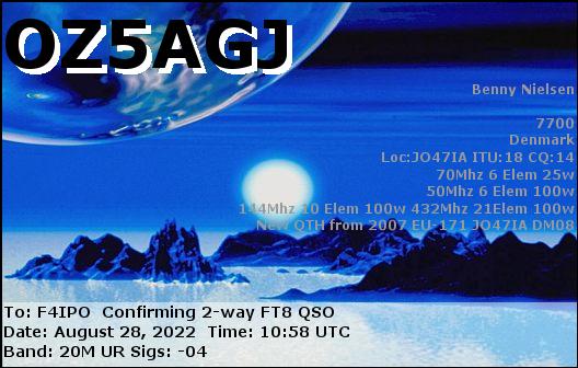 QSL de OZ5AGJ