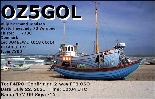 QSL de OZ5GOL