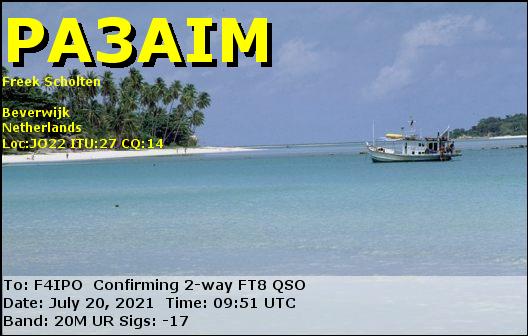 QSL de PA3AIM