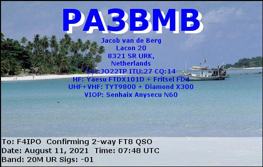 QSL de PA3BMB