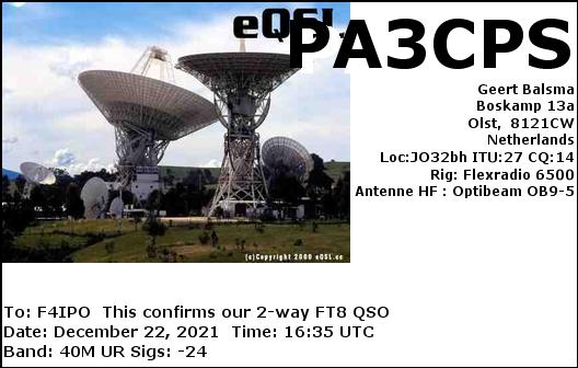 QSL de PA3CPS