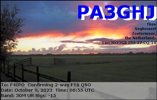 QSL de PA3GHJ