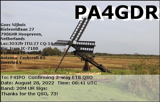 QSL de PA4GDR