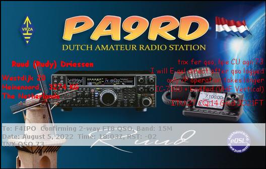 QSL de PA9RD