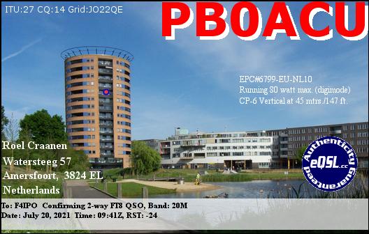 QSL de PB0ACU