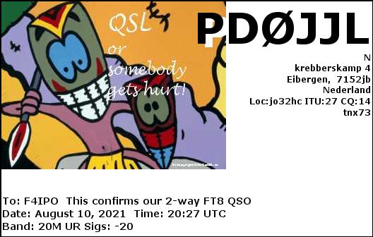 QSL de PD0JJL