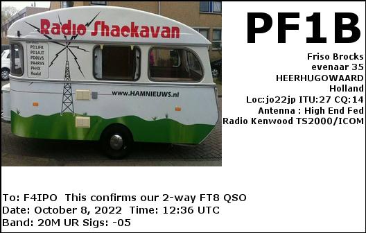 QSL de PF1B