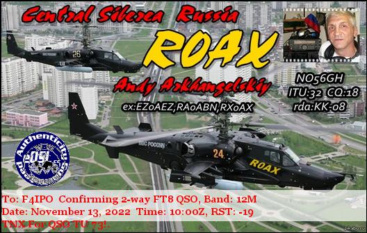 QSL de R0AX