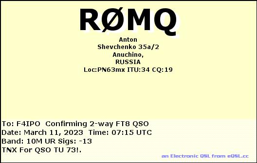 QSL de R0MQ