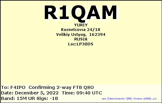 QSL de R1QAM