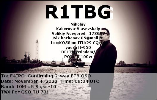 QSL de R1TBG