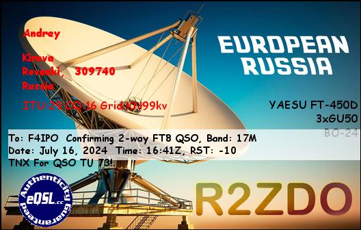 QSL de R2ZDO