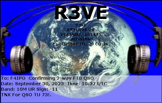 QSL de R3VE