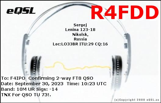 QSL de R4FDD