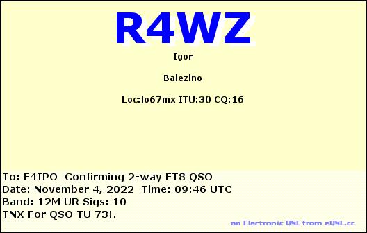 QSL de R4WZ