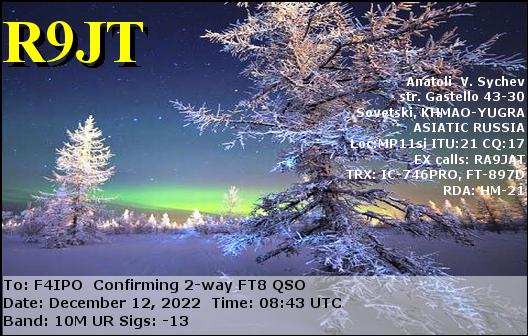 QSL de R9JT