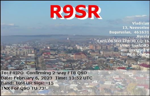 QSL de R9SR