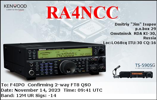 QSL de RA4NCC