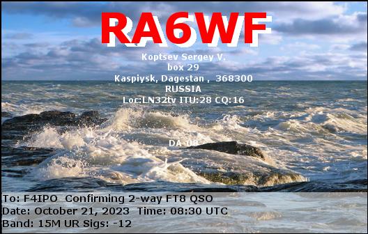 QSL de RA6WF