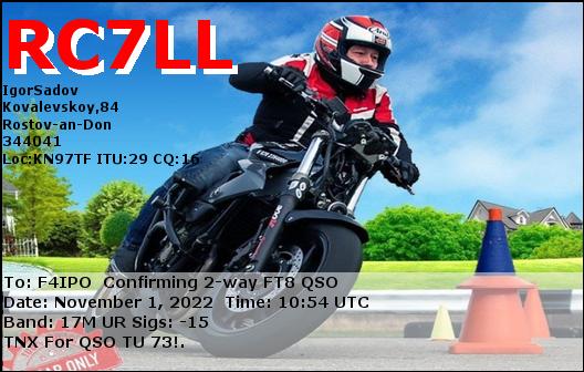 QSL de RC7LL