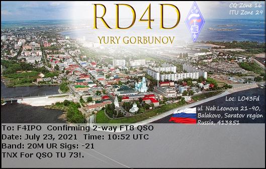 QSL de RD4D