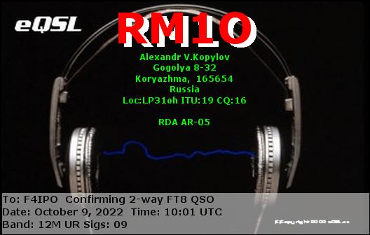 QSL de RM1O