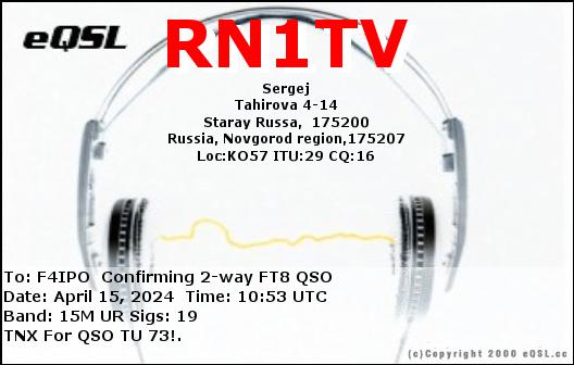 QSL de RN1TV