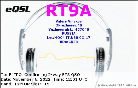 QSL de RT9A