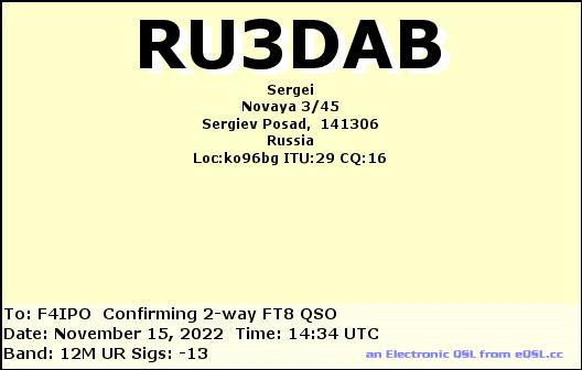 QSL de RU3DAB