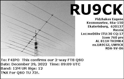 QSL de RU9CK