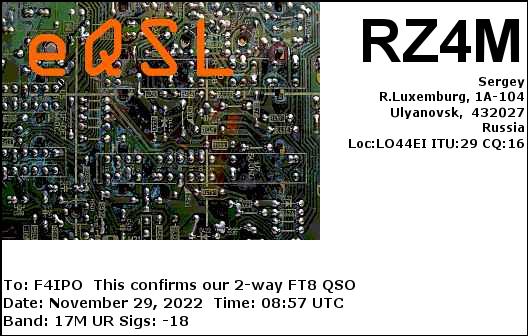 QSL de RZ4M