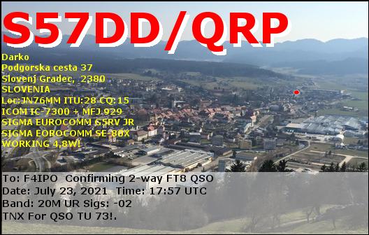 QSL de S57DD