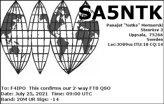 QSL de SA5NTK