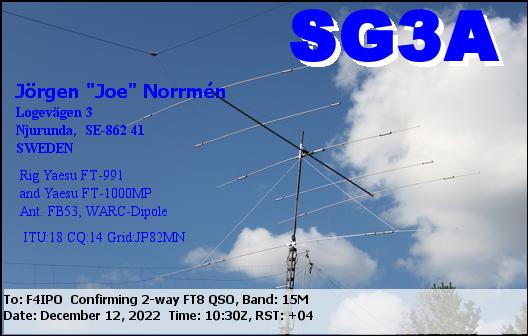 QSL de SG3A