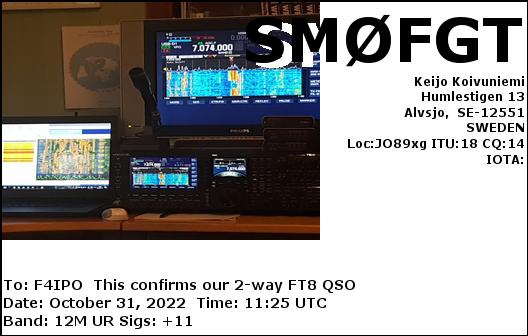 QSL de SM0FGT