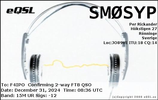 QSL de SM0SYP