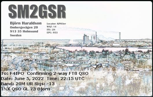 QSL de SM2GSR