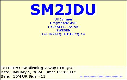 QSL de SM2JDU