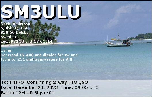 QSL de SM3ULU