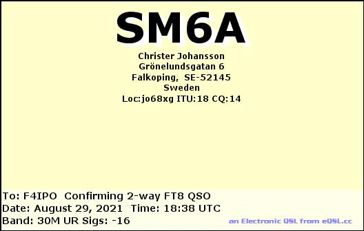 QSL de SM6A